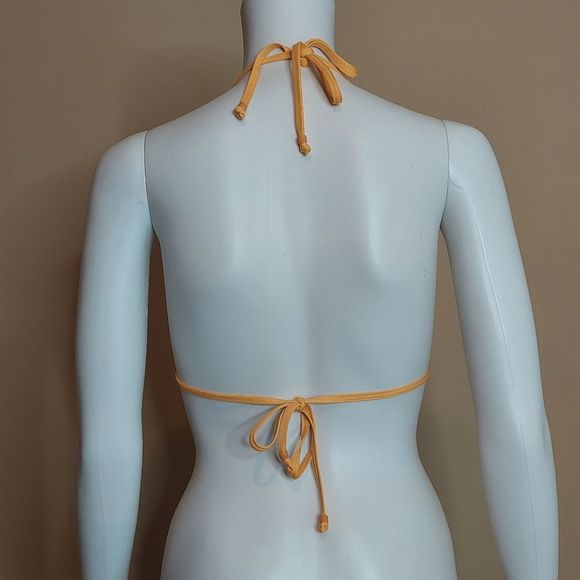 J. Crew Golden Yellow Triangle String Bikini Swim Top Small NWOT - Picture 4 of 8